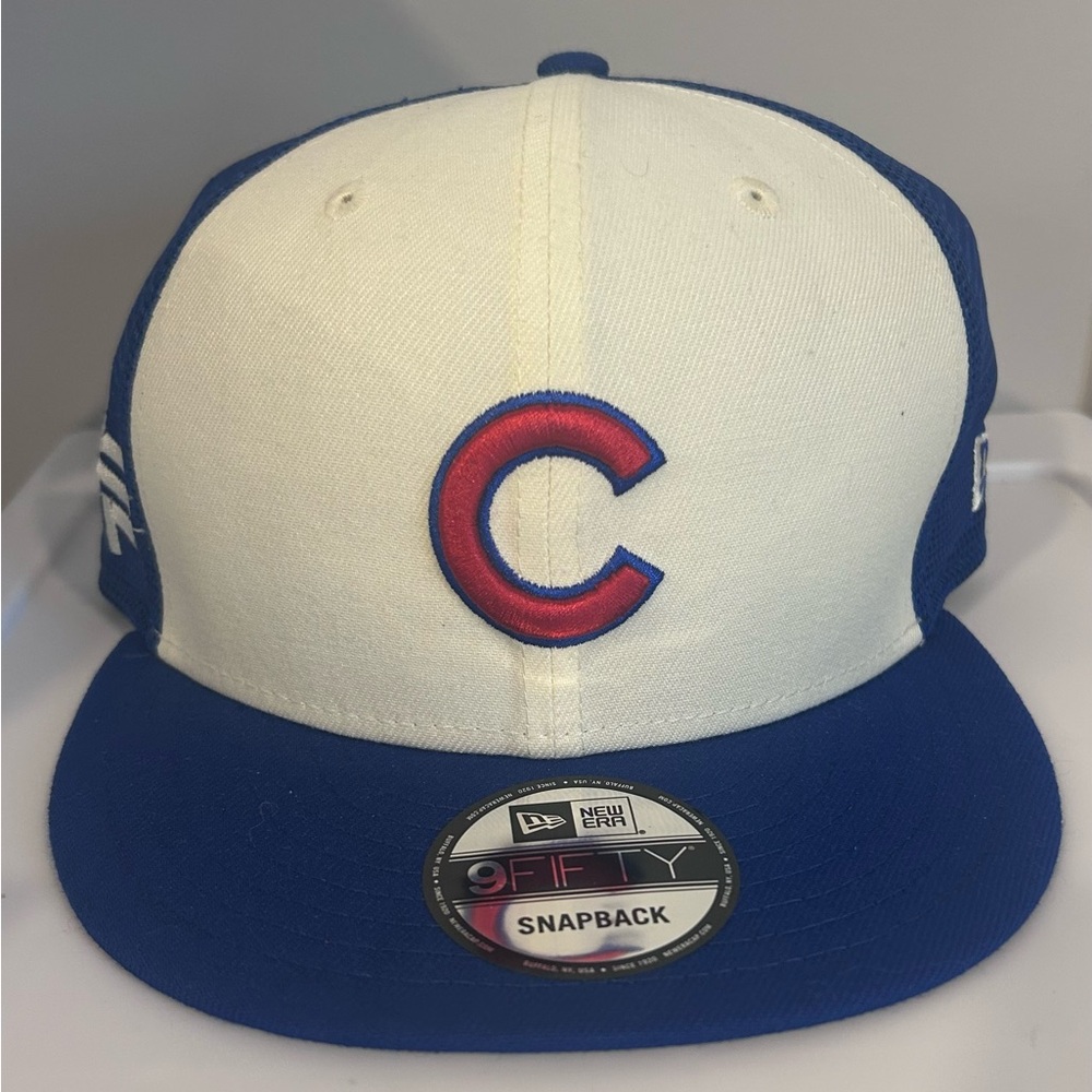 New Era Red and Blue Logo Snapback Hat